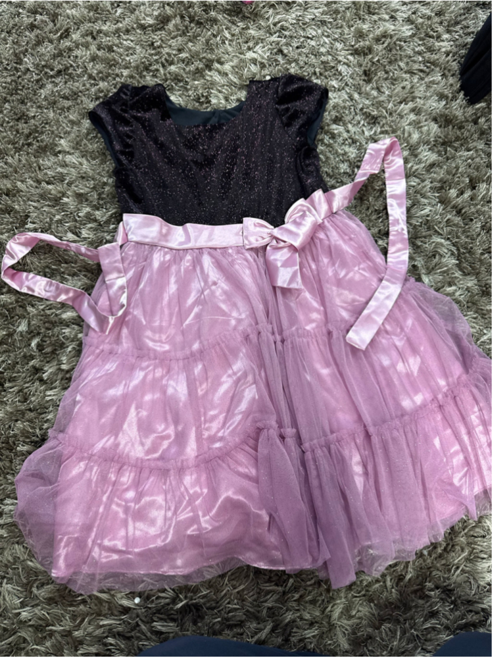 Jona Michelle Pink satin and velvet
